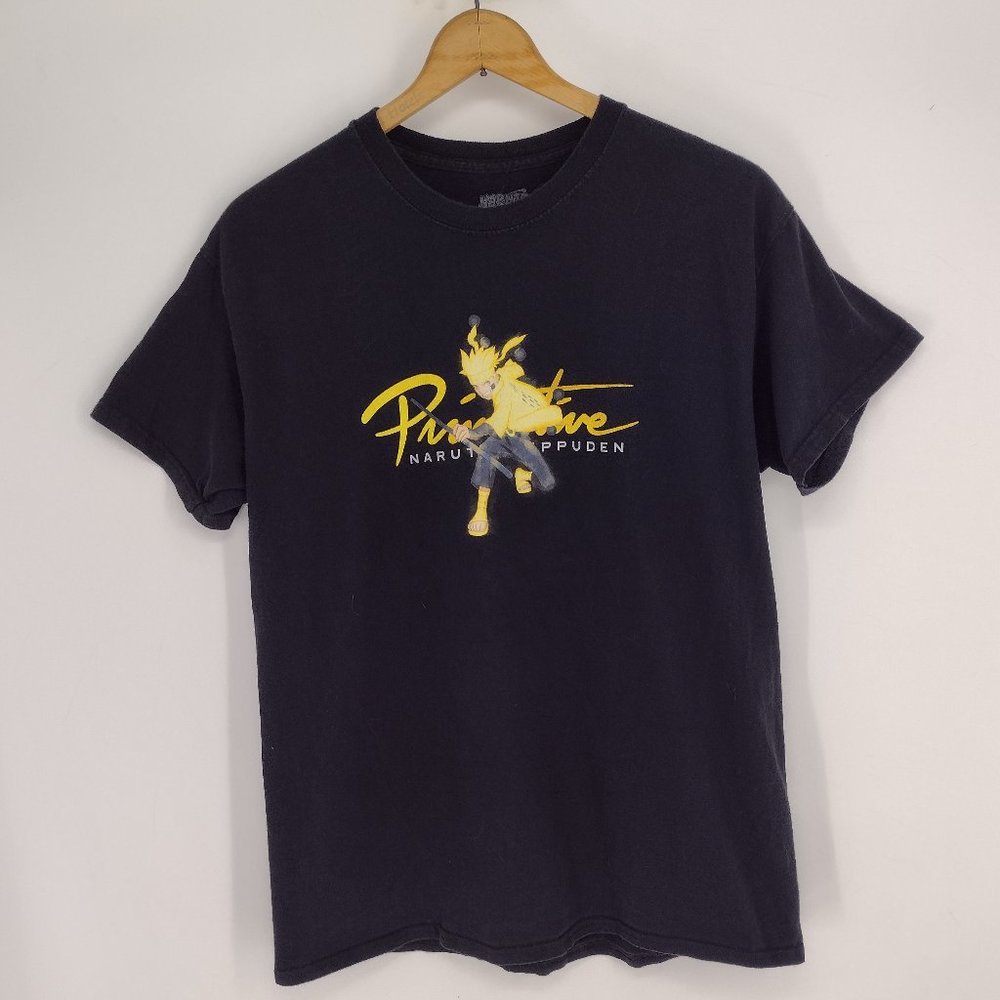 Primitive X Naruto Shippuden Anime Manga Skate Faded Black T-Shirt